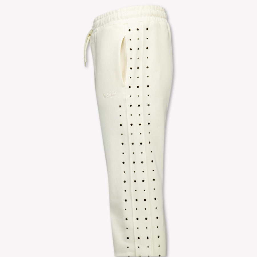MSGM Ragazzo Ragazze Pantaloni Off White
