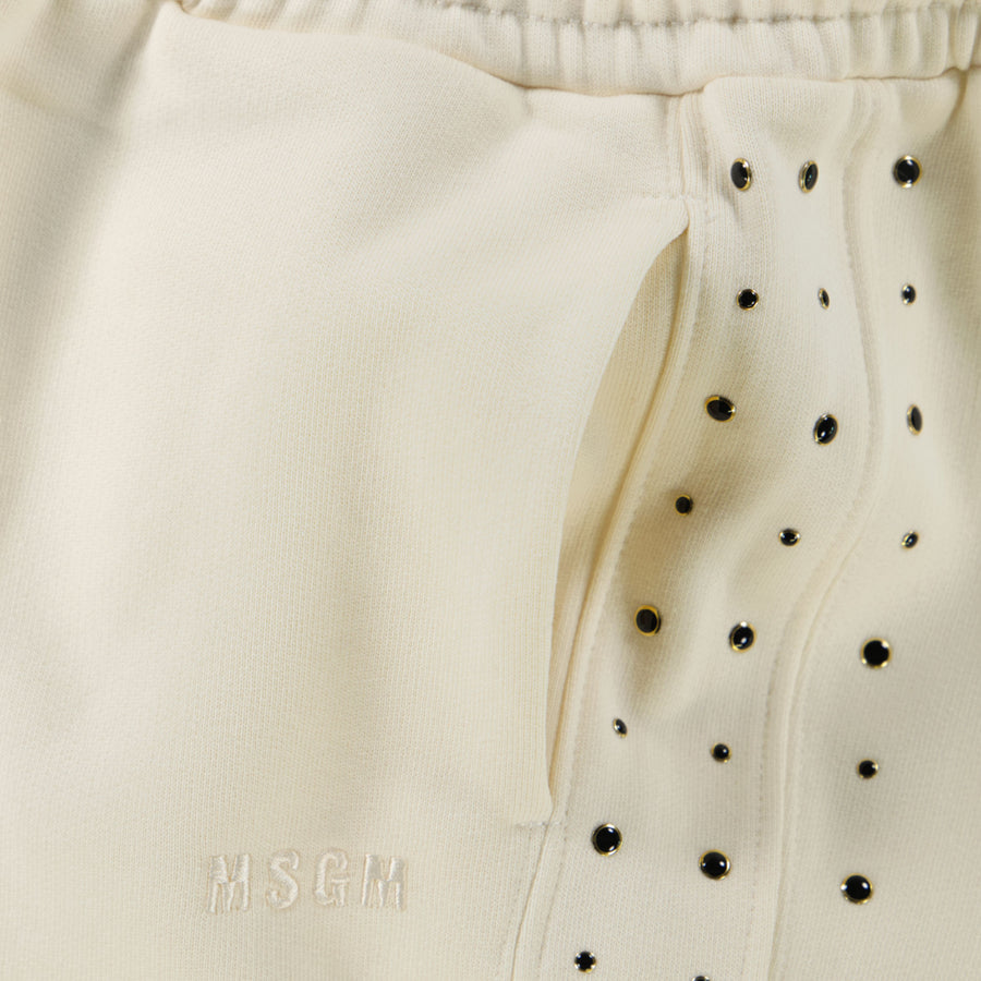 MSGM Ragazzo Ragazze Pantaloni Off White