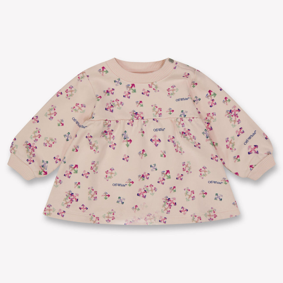 Off-White Baby Mädchen Kleid Hellrosa