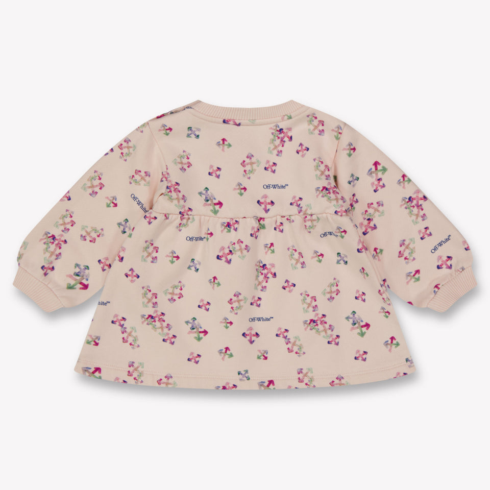 Off-White Baby Mädchen Kleid Hellrosa