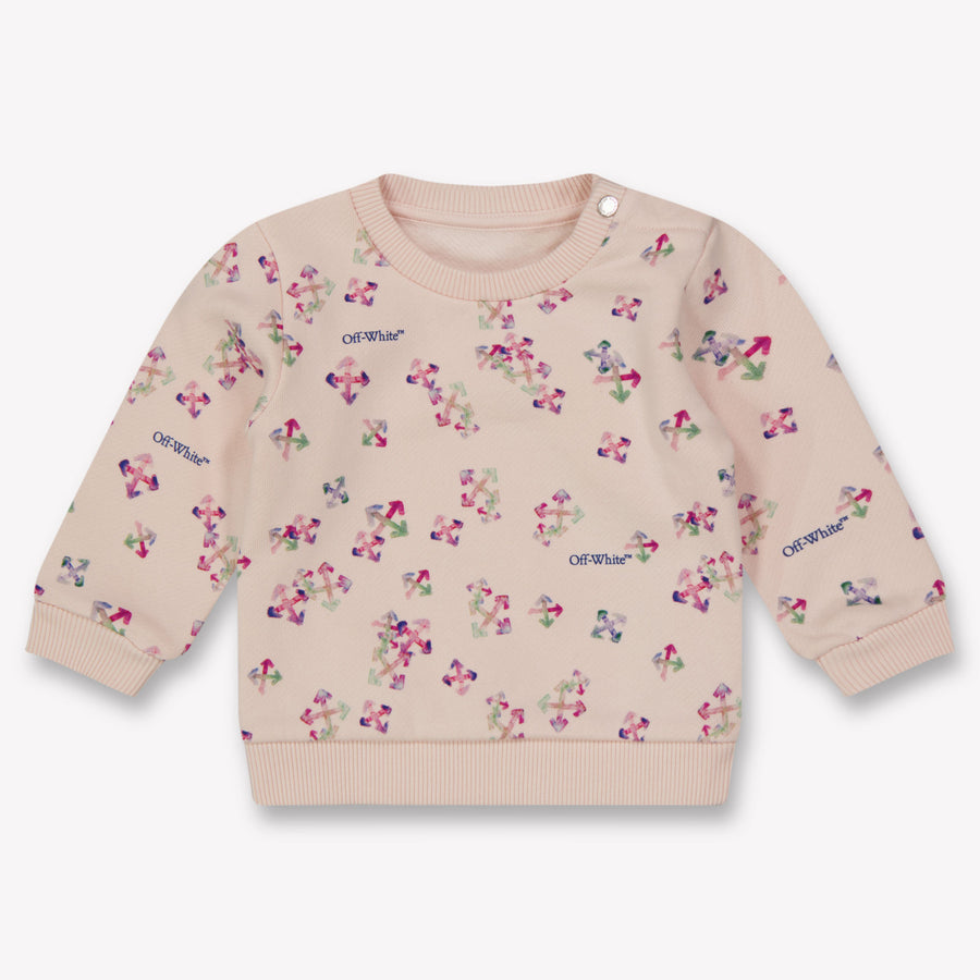 Off-White Bébé Filles Pull Rose Léger