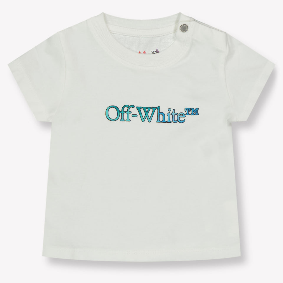 Off-White Baby Jongens T-Shirt In Wit