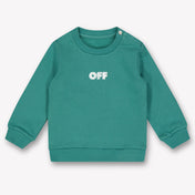 Off-White Bebé Chicos Suéter en Verde
