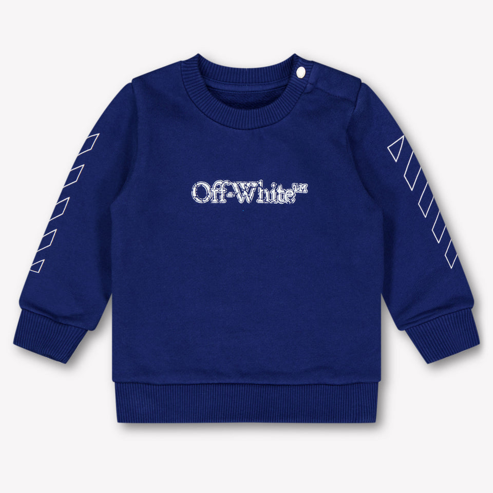 Off-White Bébé Garçons Pull Bleu