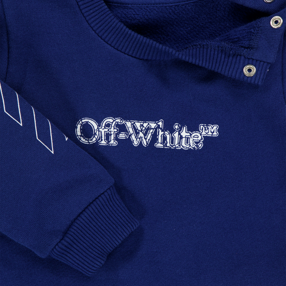 Off-White Bébé Garçons Pull Bleu