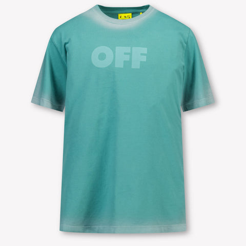 Off-White Niño Chicos Camiseta en Verde