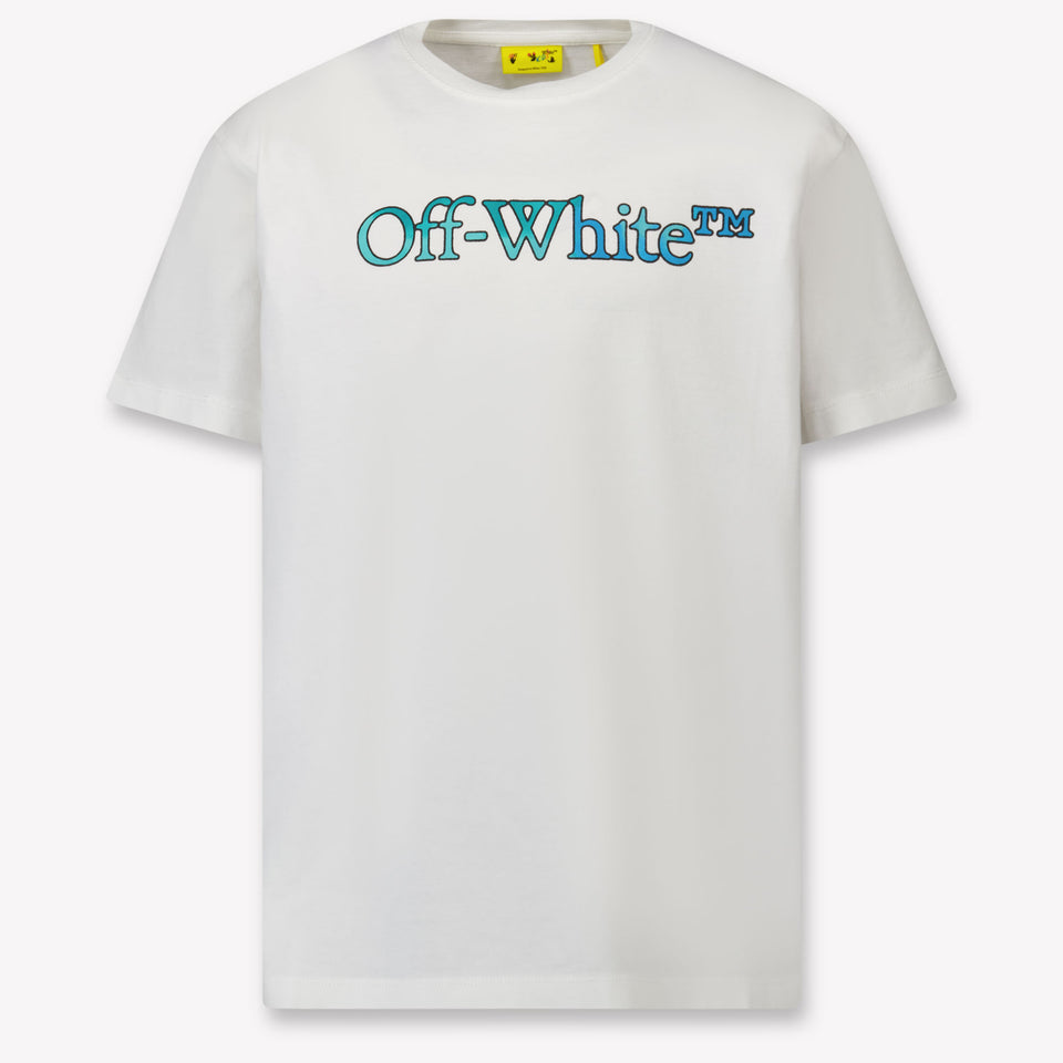 Off-White Niño Chicos Camiseta en Blanco