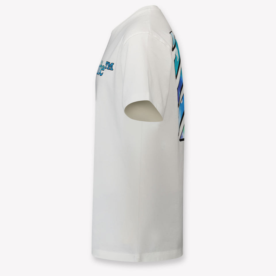 Off-White Niño Chicos Camiseta en Blanco