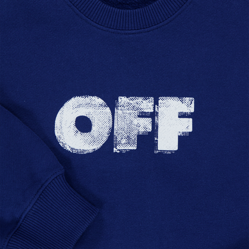 Off-White Ragazzo Ragazzi Maglione in Blu