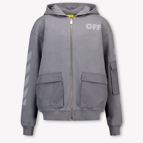 Off-White Niño Chicos Chaleco Gris Oscuro