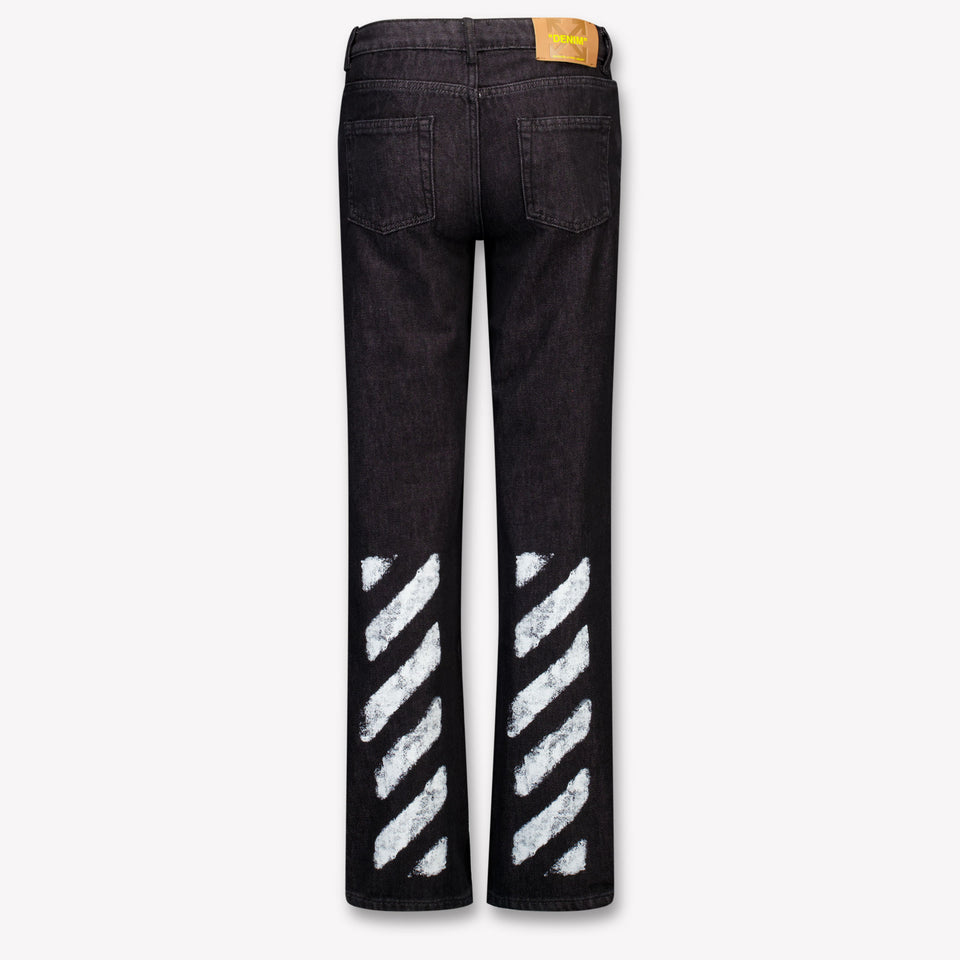 Off-White Ragazzo Ragazzi Jeans In Nero