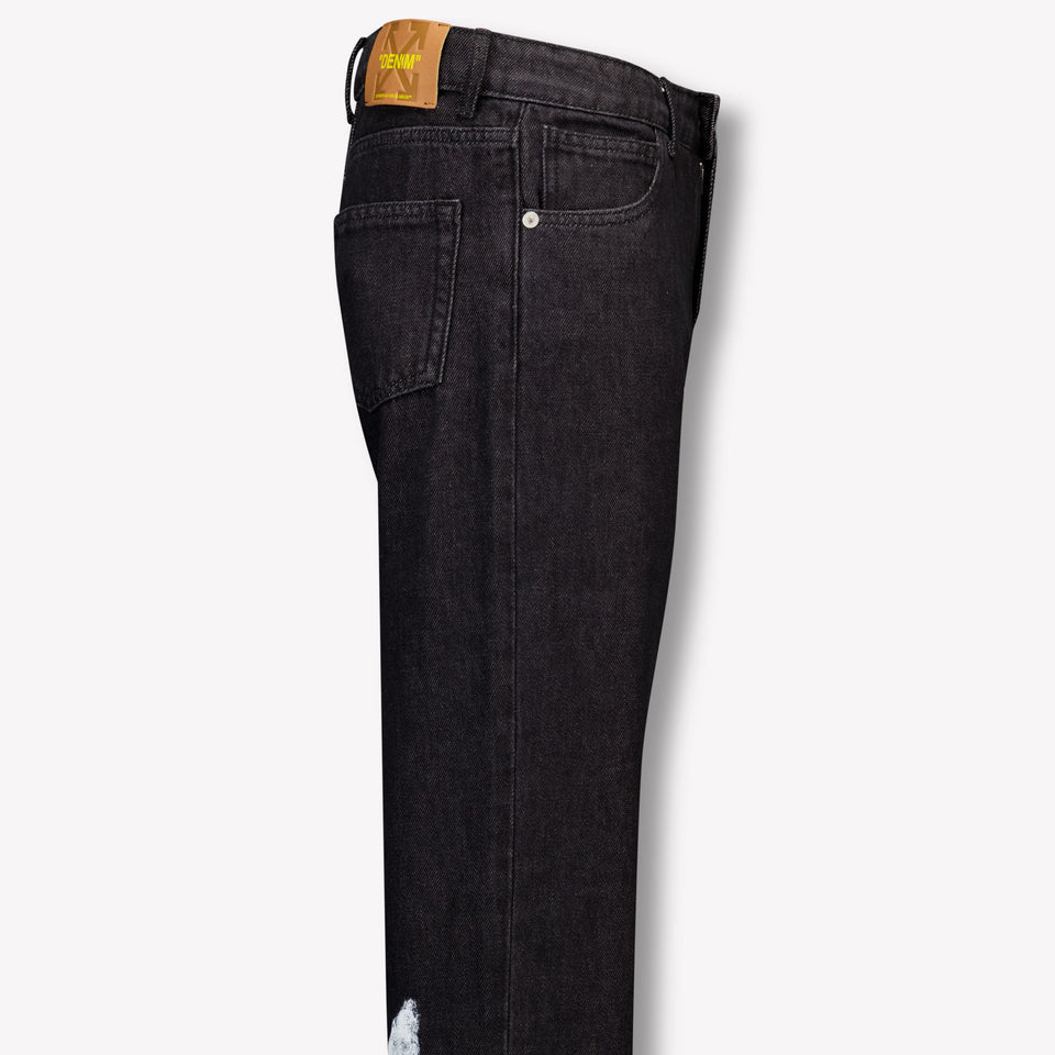 Off-White Ragazzo Ragazzi Jeans In Nero