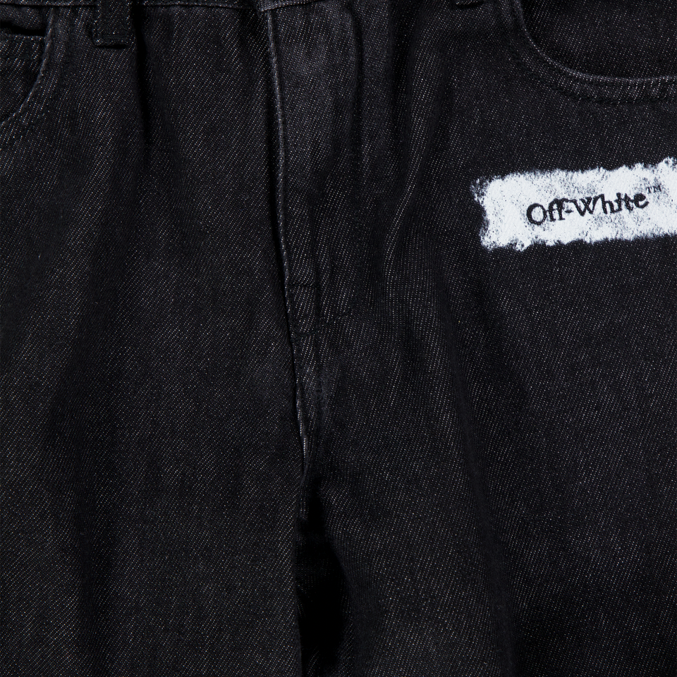 Off-White Ragazzo Ragazzi Jeans In Nero