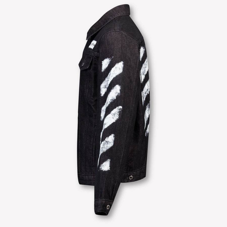 Off-White Kinder Jongens Spijkerjassen In Zwart