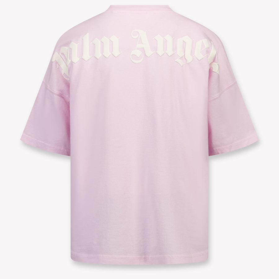Palm Angels Kinder Meisjes T-Shirt In Licht Roze