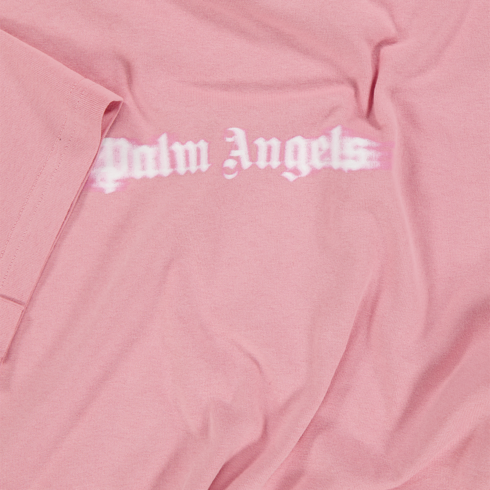 Palm Angels Kinder Meisjes T-Shirt In Oud Roze