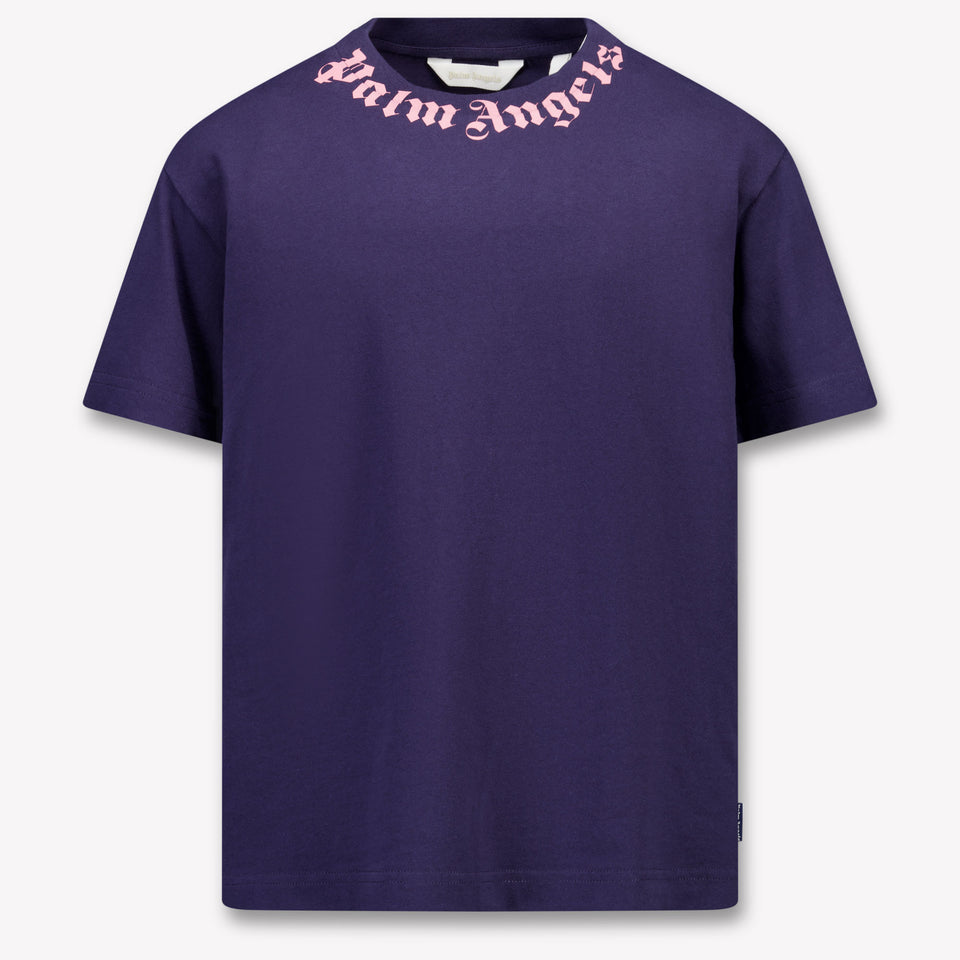 Palm Angels Kids Girls  T-Shirt Navy