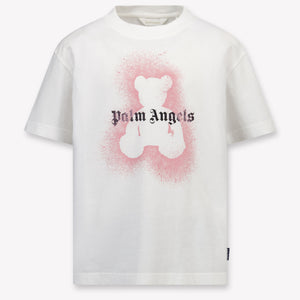 Palm Angels Kinder Mädchen T-Shirt Grauweiß