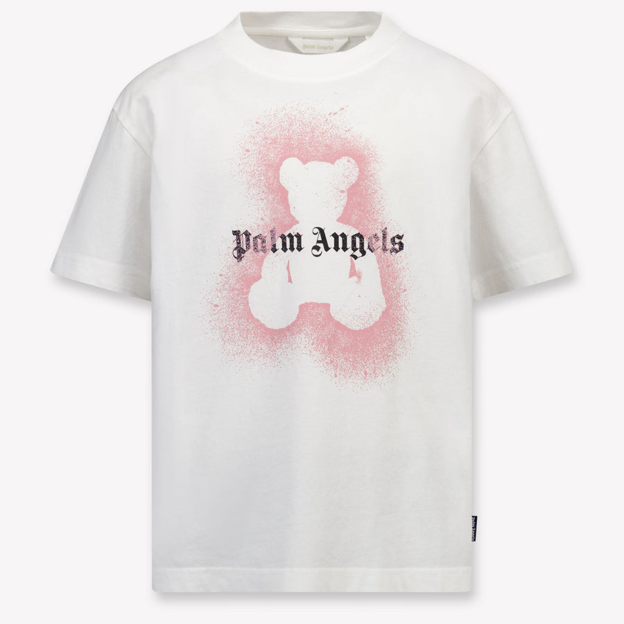 Palm Angels Kinder Mädchen T-Shirt Grauweiß