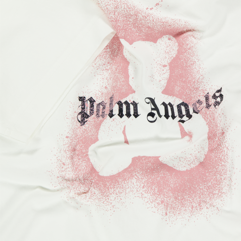 Palm Angels Enfant Filles T-shirt en blanc