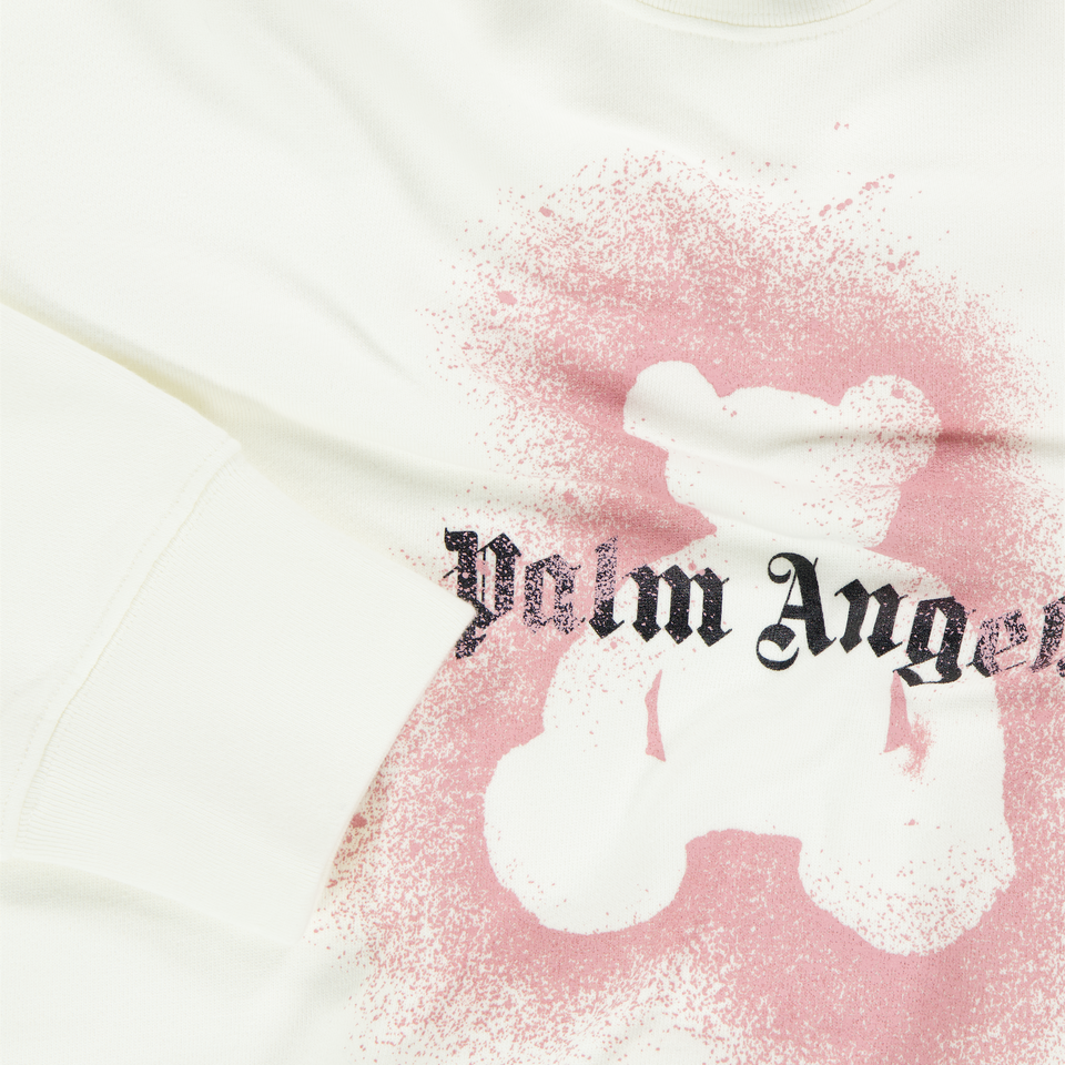 Palm Angels Kids Girls Sweater Offwhite