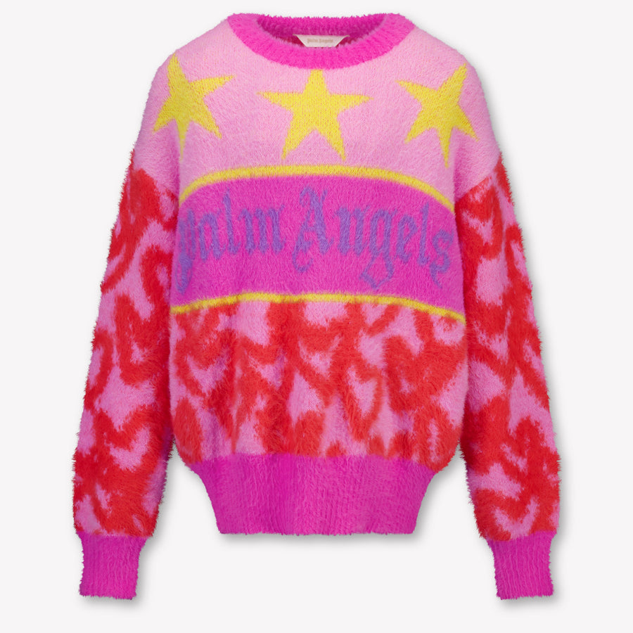 Palm Angels Enfant Filles Pull Rose Léger