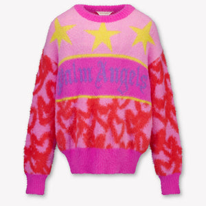 Palm Angels Enfant Filles Pull Rose Léger