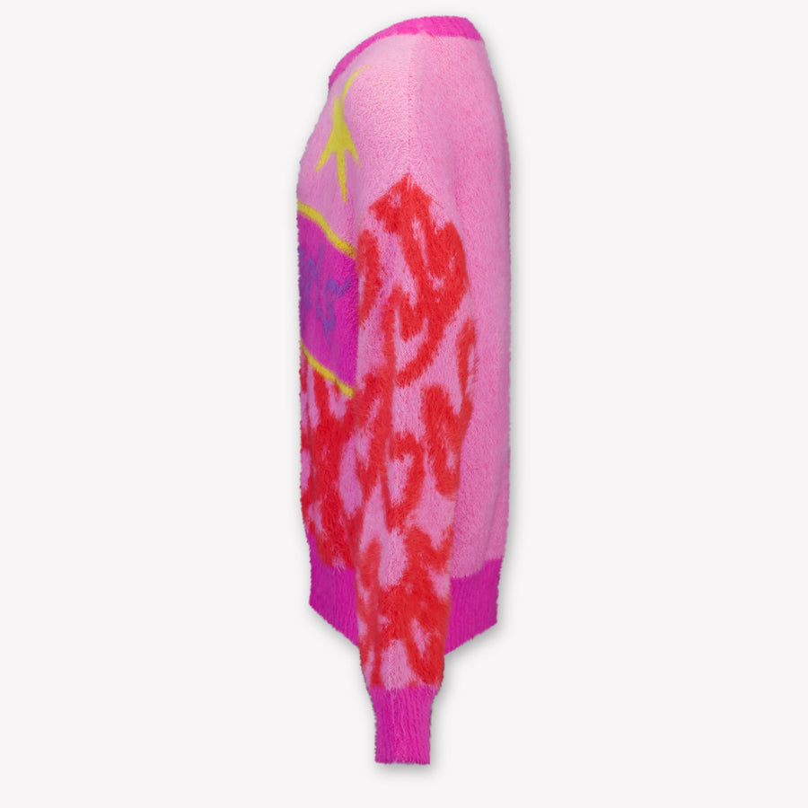 Palm Angels Enfant Filles Pull Rose Léger