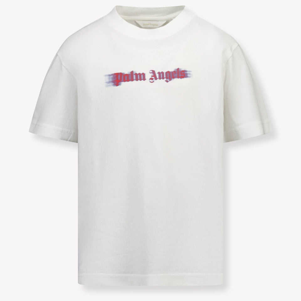 Palm Angels Niño Chicos Camiseta en Blanco Roto