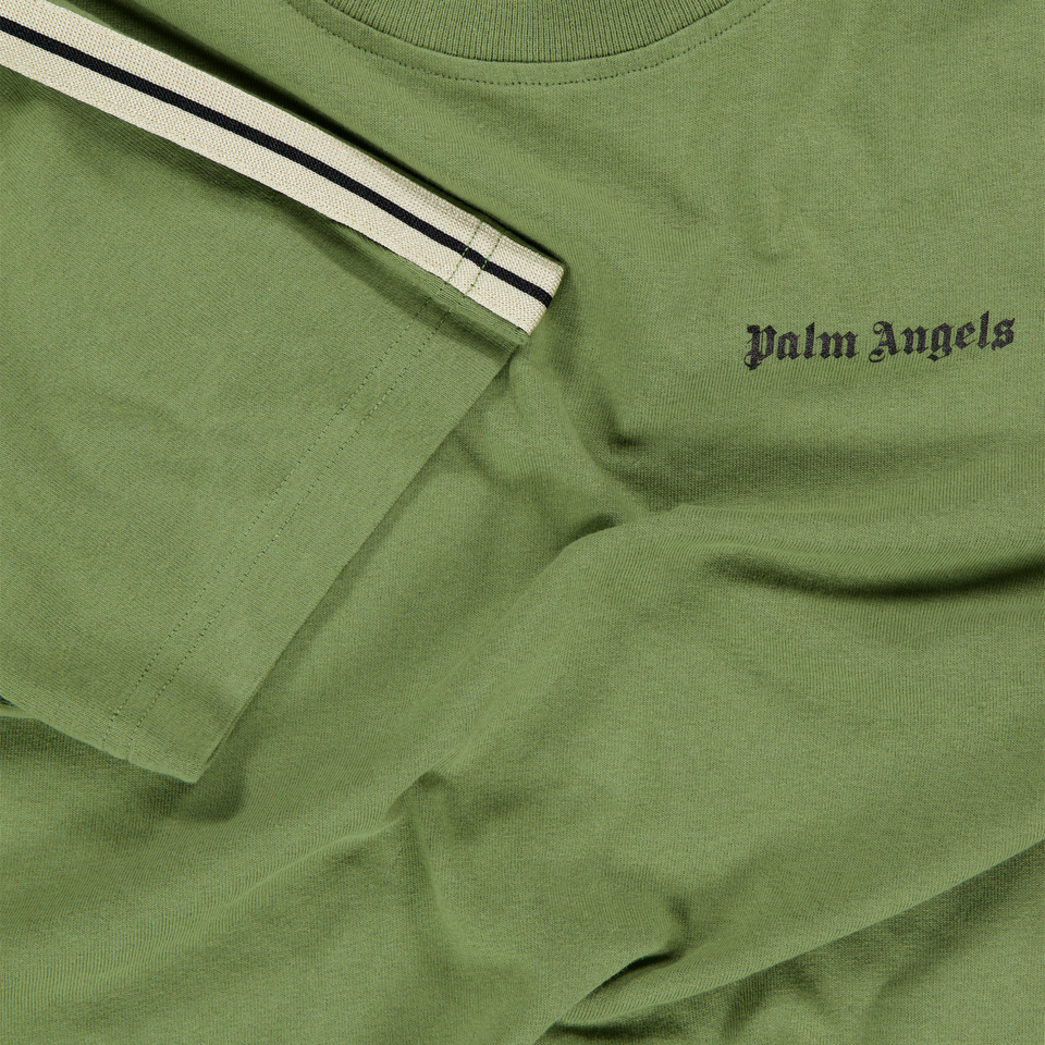 Palm Angels Niño Chicos Camiseta en Army