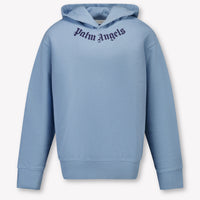 Palm Angels Enfant Garçons Pull Bleu Clair
