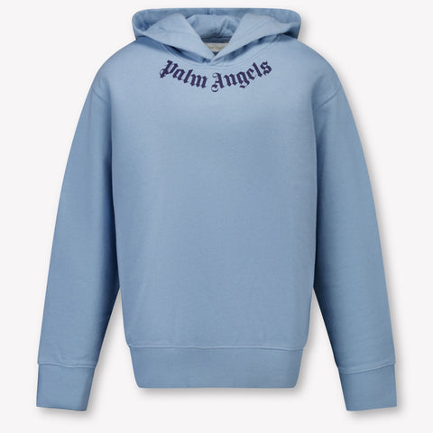 Palm Angels Enfant Garçons Pull Bleu Clair