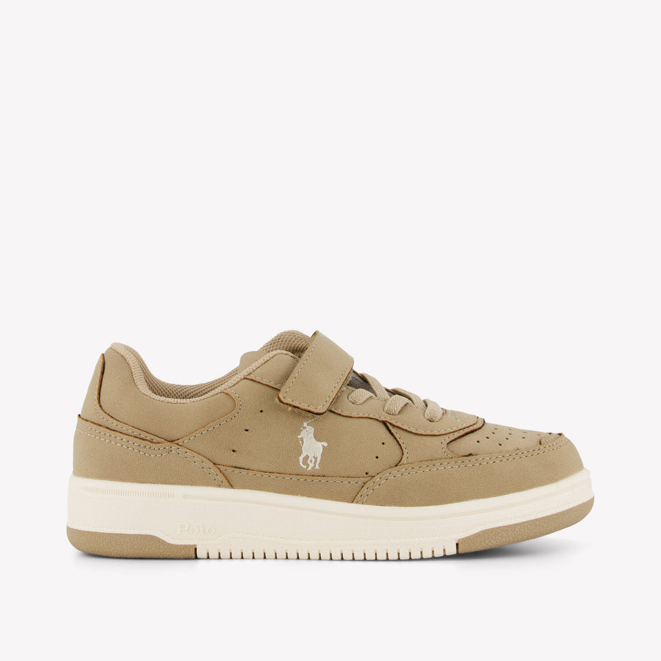 Ralph Lauren Masters Court Ii Jongens Sneakers In Beige