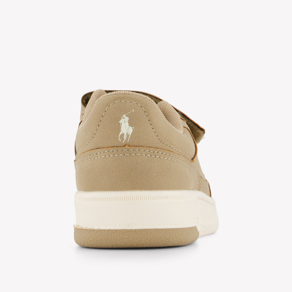 Ralph Lauren Masters Court Ii Jongens Sneakers In Beige