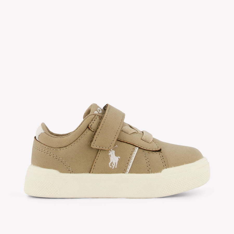 Ralph Lauren Fret Garçons Baskets Beige Clair