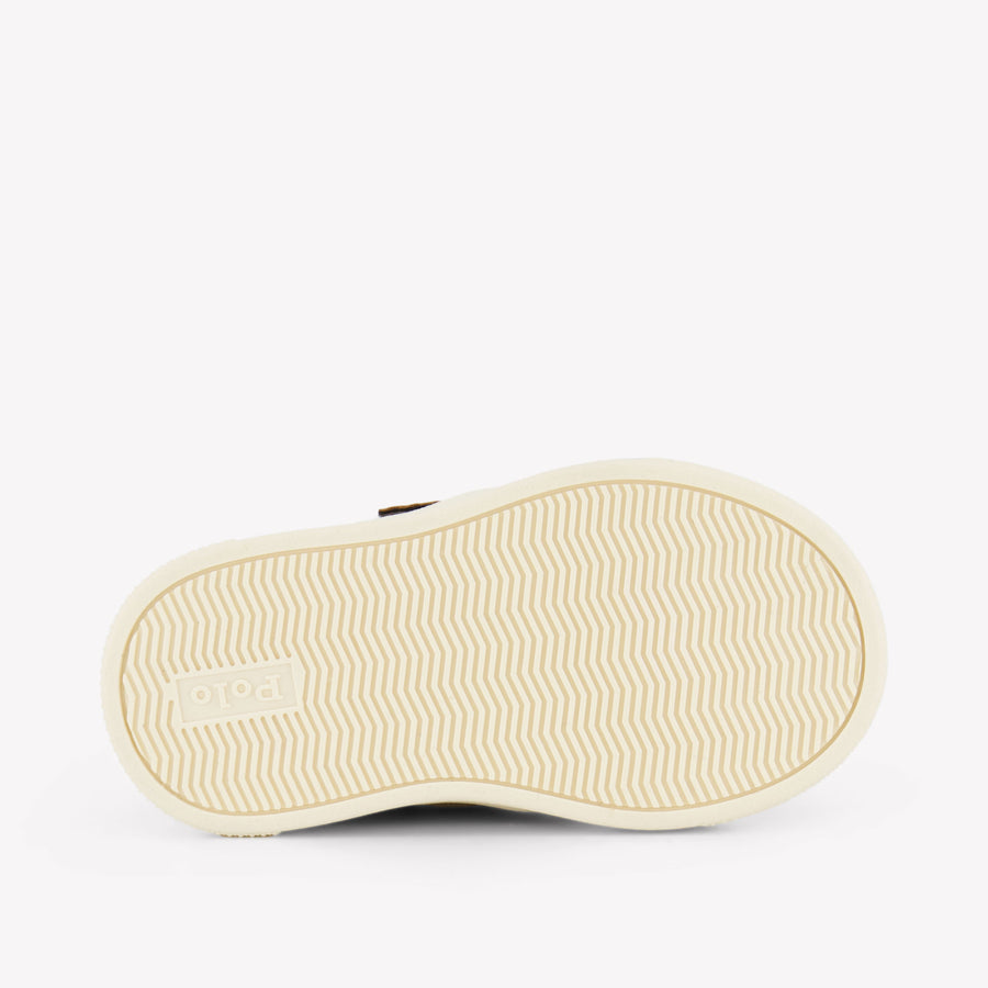 Ralph Lauren Fret Garçons Baskets Beige Clair