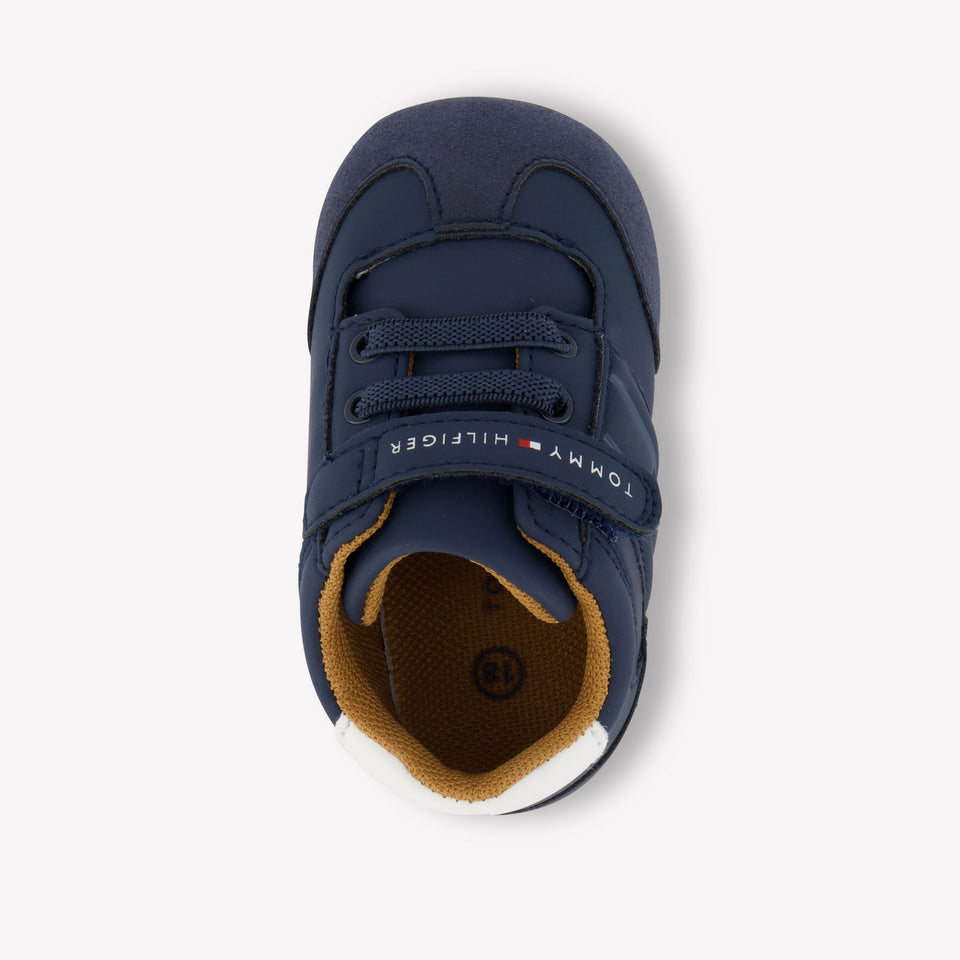Tommy Hilfiger Bébé Garçons Baskets Bleu Foncé