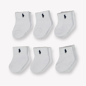 Ralph Lauren bebe Chicos Calcetines adentro Blanco