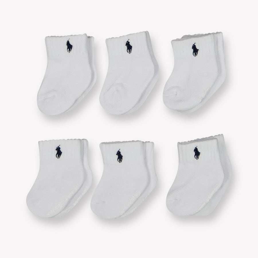 Ralph Lauren bebe Chicos Calcetines adentro Blanco