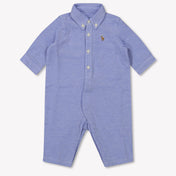 Ralph Lauren Baby Boys Playsuit  Light Blue