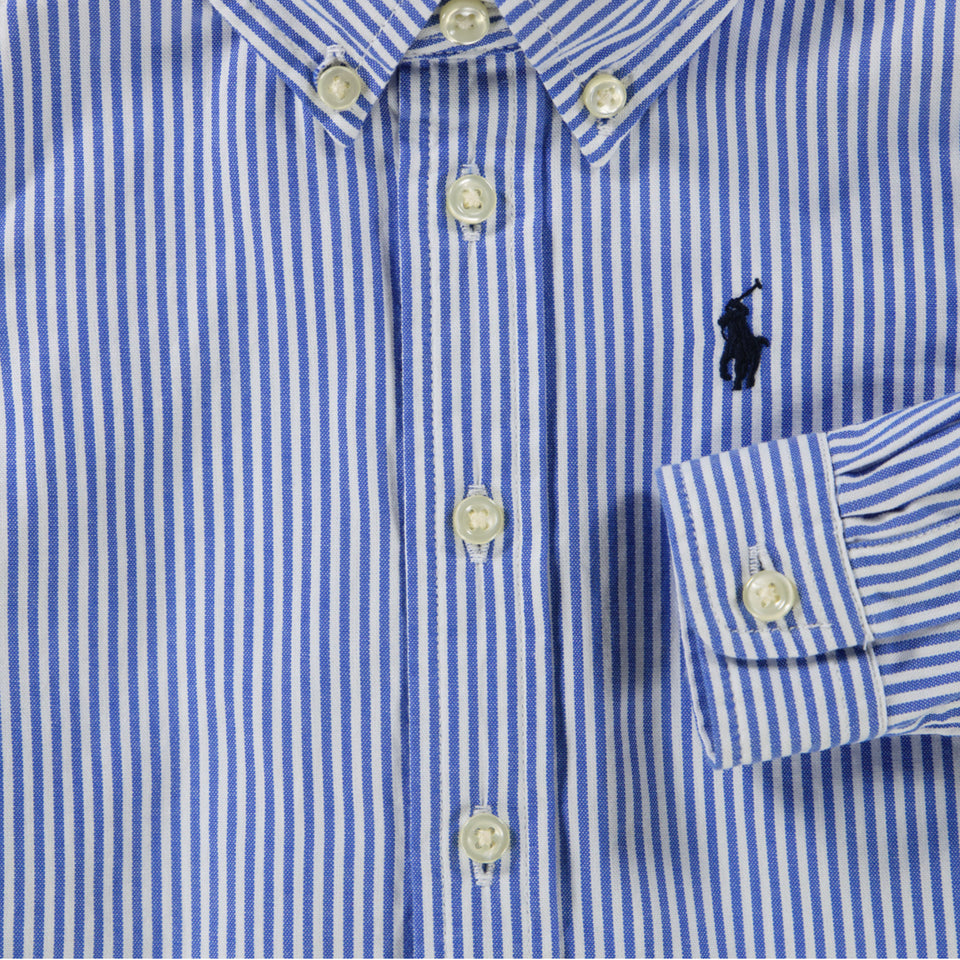 Ralph Lauren Bambino Ragazzi Camicetta dentro Azzurro