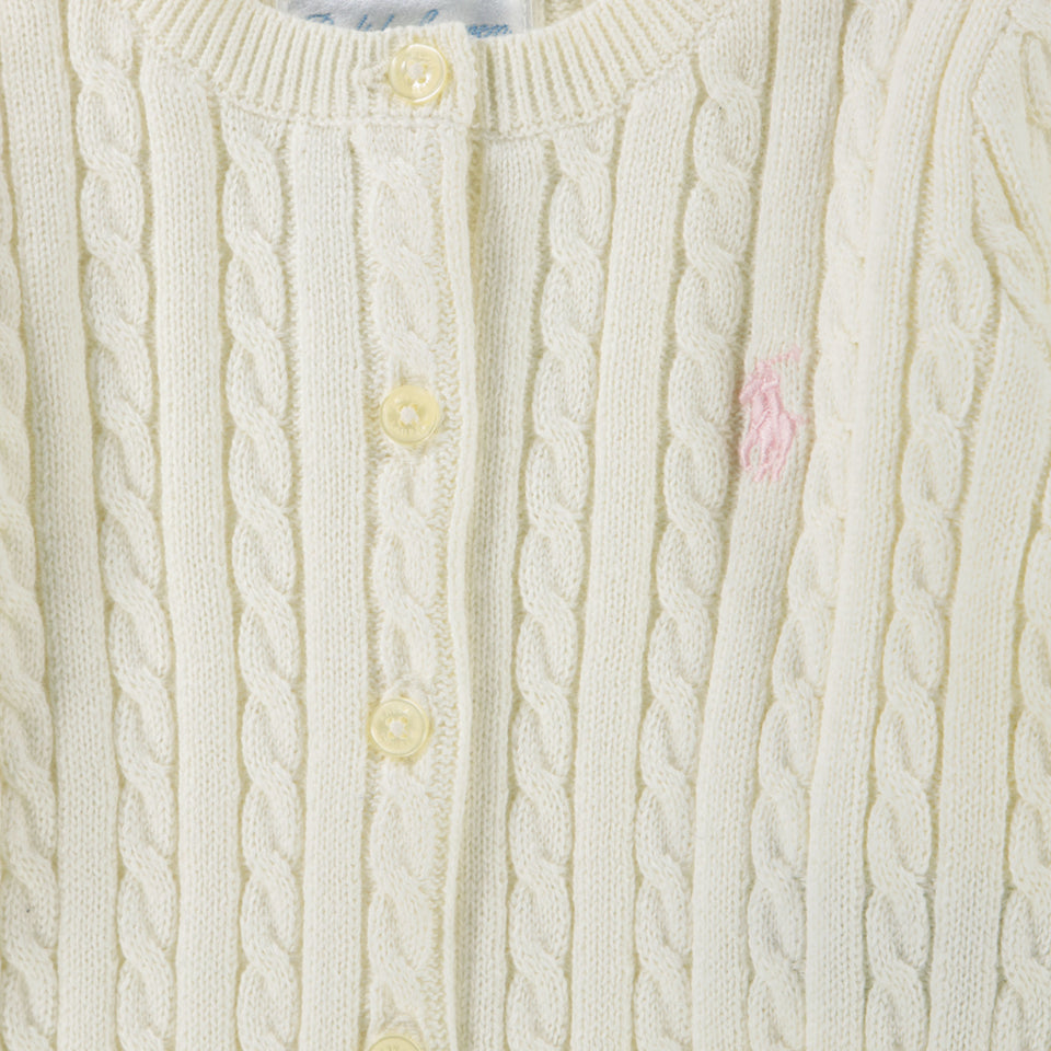 Ralph Lauren Bambino Ragazze Maglia Off White