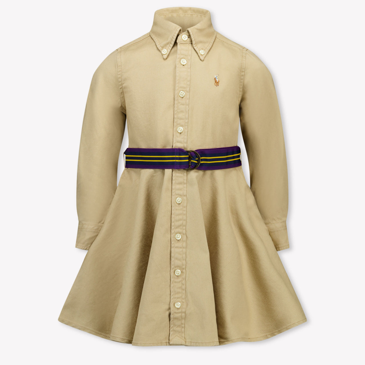 Ralph Lauren Kinder Meisjes Jurk In Khaki