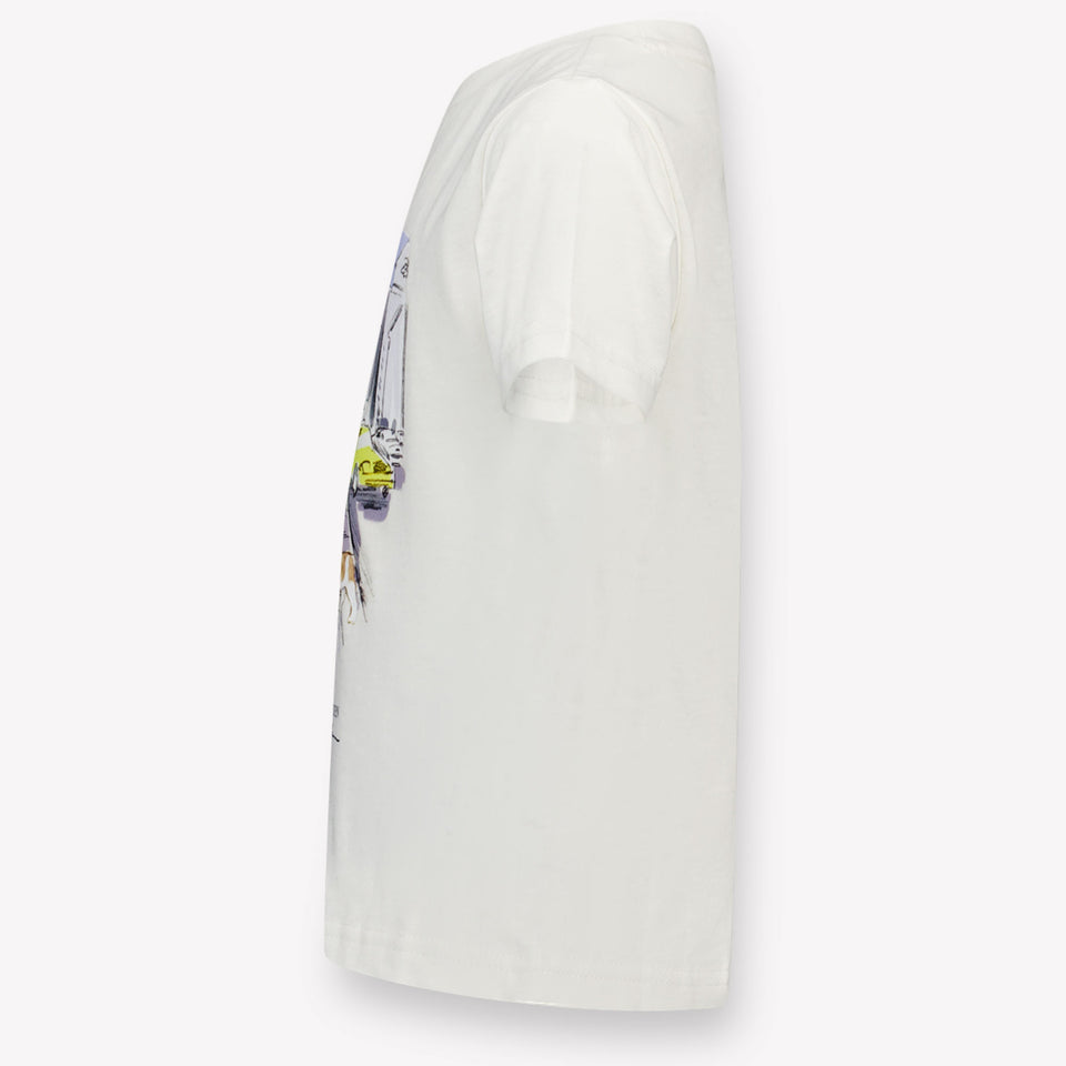 Ralph Lauren Niño Chicos Camiseta en Blanco Roto