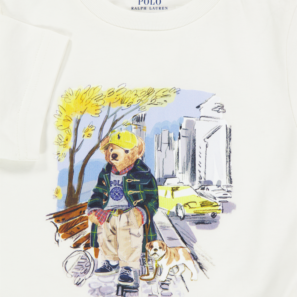 Ralph Lauren Niño Chicos Camiseta en Blanco Roto