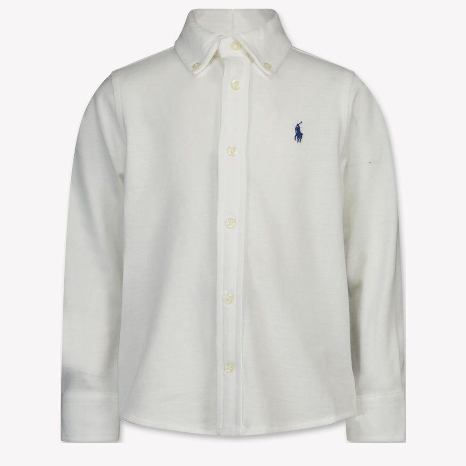 Ralph Lauren Niño Chicos Blusa en Blanco