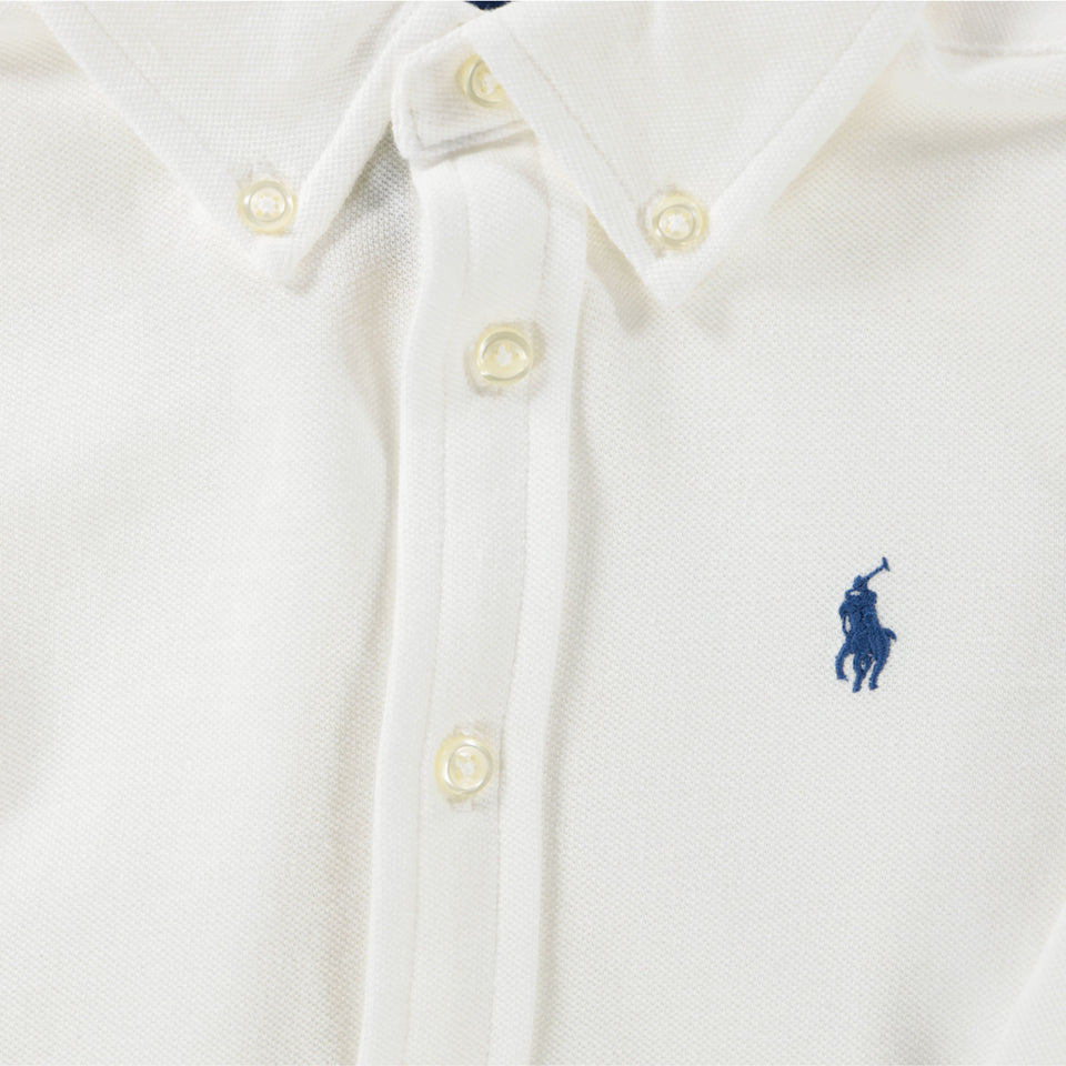 Ralph Lauren Niño Chicos Blusa en Blanco
