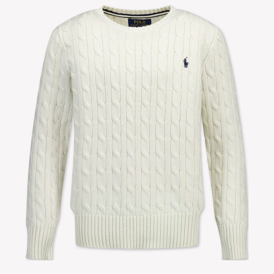 Ralph Lauren Kinder Jungen Pullover In Grauweiß