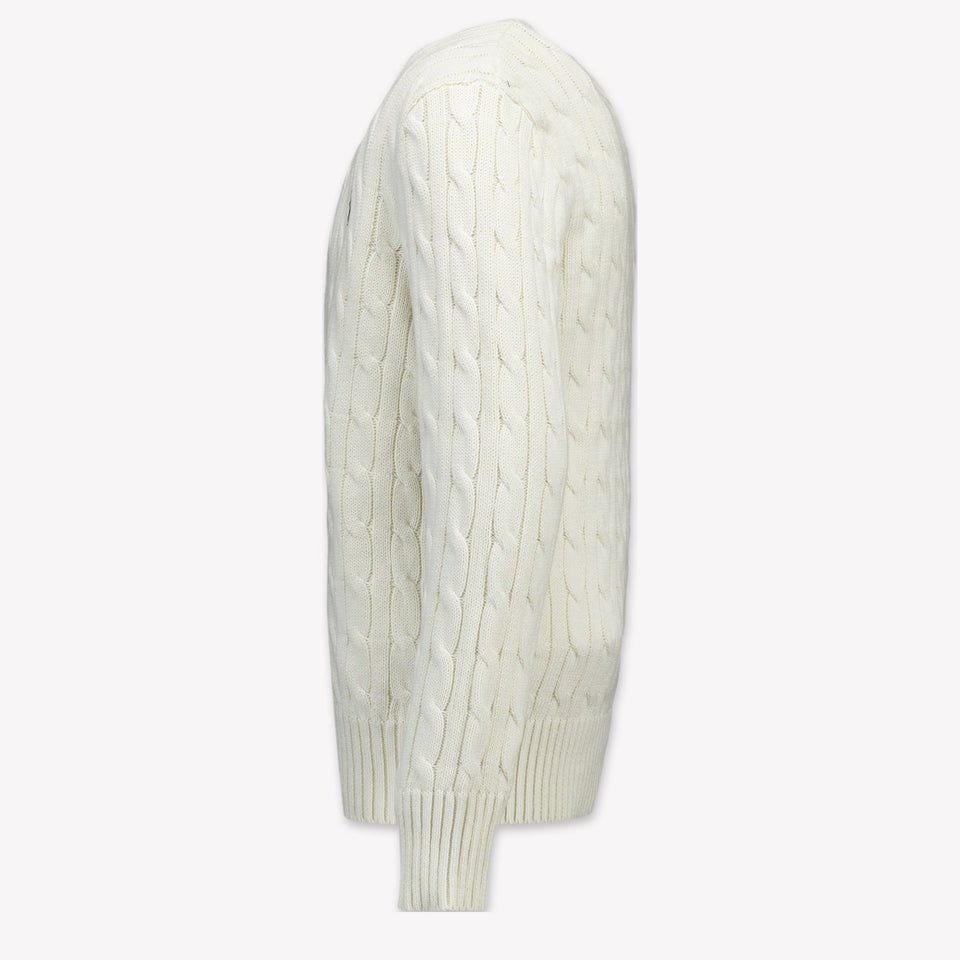 Ralph Lauren Enfant Garçons Pull dans le blanc off