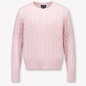 Ralph Lauren Enfant Filles Pull Rose Léger